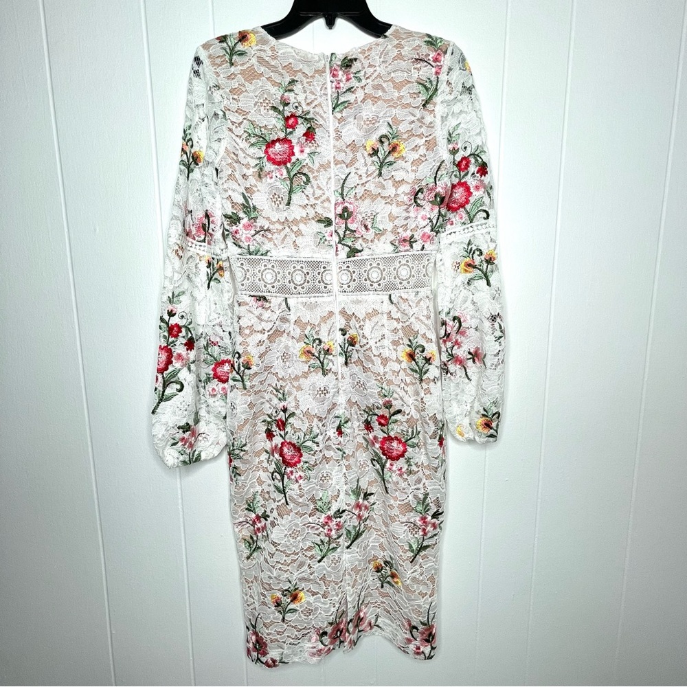 Badgley Mischka Lace Boho Cocktail Dress - Picture 10 of 12